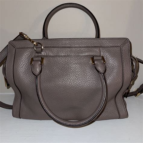 michael michael kors collins md satchel cement|MICHAEL Michael Kors Women's Collins Stud Medium Leather .